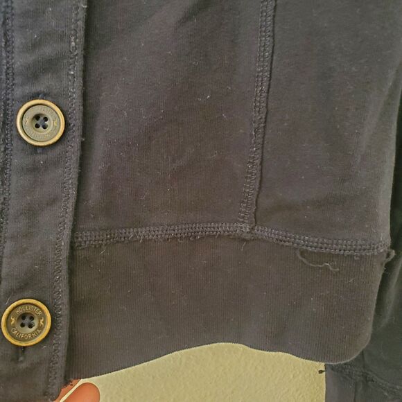 Jacket with Sweater Collar Hollister Logo Womans Adult Medium Button up Ladies - Picture 4 of 16